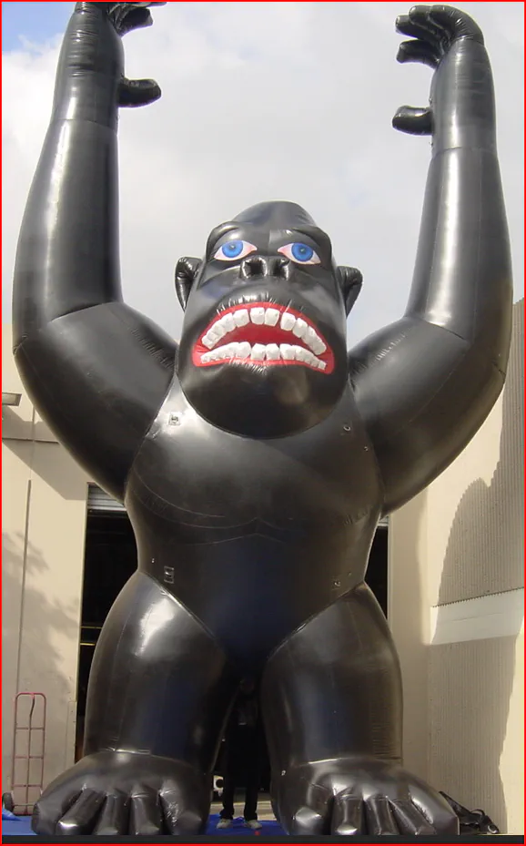 Giant Black Inflatable Gorilla for Dealership Promotions - Custom Inflatables Gallery Image