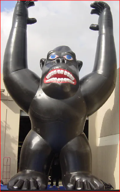 Giant Black Inflatable Gorilla for Dealership Promotions - Custom Inflatables Gallery Image