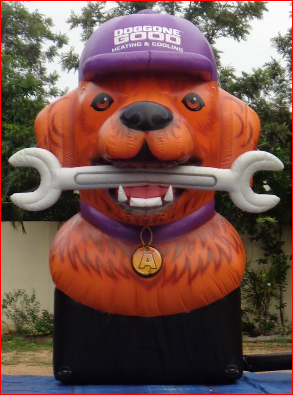 Custom Inflatable Dog Mascot for HVAC Company - Custom Inflatables Gallery Image