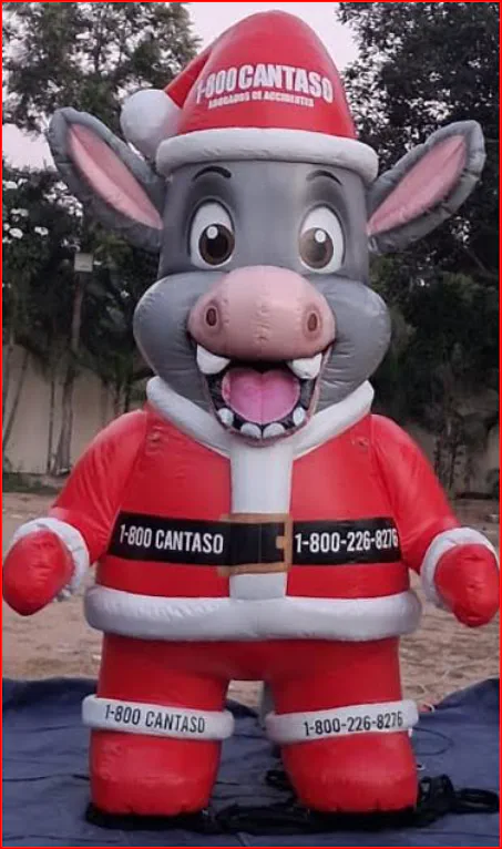 Custom Inflatable Holiday Donkey for Auto Insurance - Custom Inflatables Gallery Image