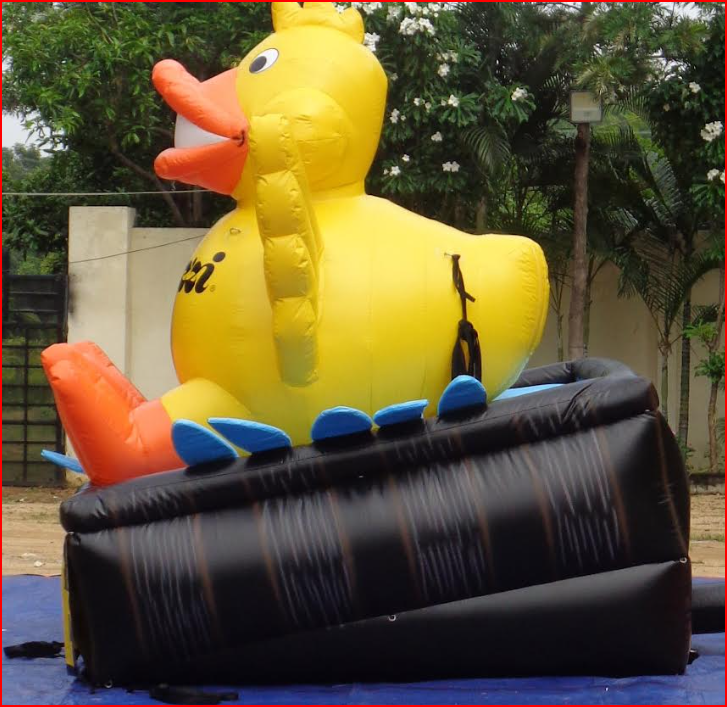 Custom Inflatable Duck in Hot Tub for Jacuzzi Brand - Custom Inflatables Gallery Image