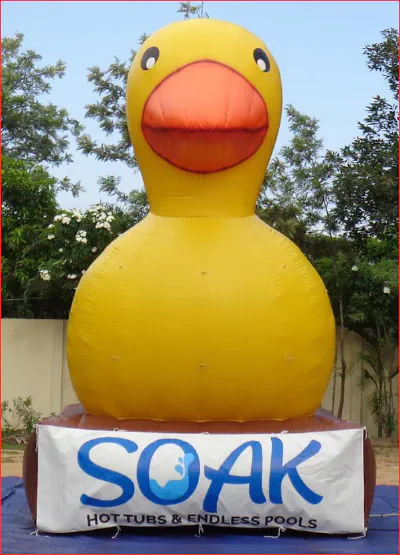 Custom Inflatable Duck for Sundance Hot Tub Retailer - Custom Inflatables Gallery Image