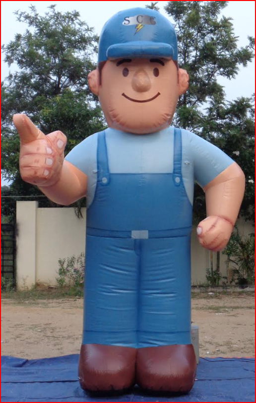 Custom Inflatable Farmer Character for Agricultural Trade Show - Custom Inflatables Gallery Image