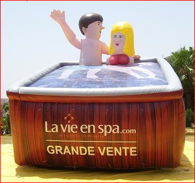 Custom Inflatable Hot Tub Spa Display with Branding - Custom Inflatables Gallery Image