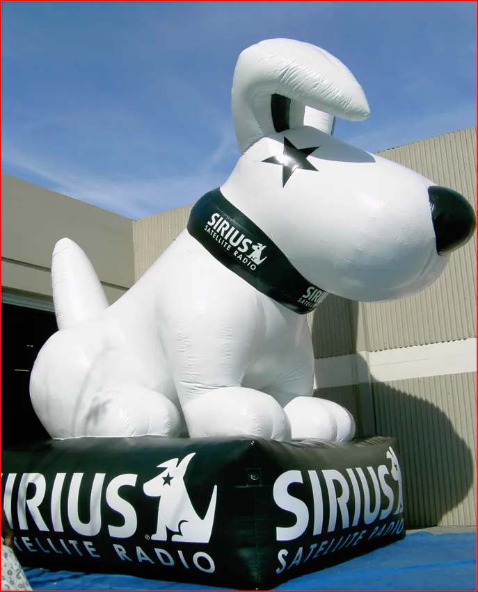 Custom Inflatable Sirius Satellite Radio Dog Mascot - Custom Inflatables Gallery Image