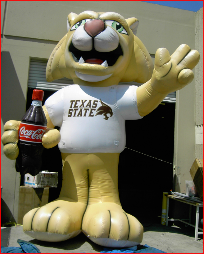 Custom Inflatable Texas State University Bobcat Mascot - Custom Inflatables Gallery Image