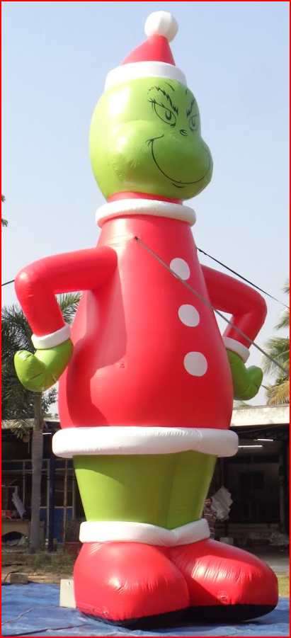 Giant Inflatable Christmas Grinch for Auto Dealership - Custom Inflatables Gallery Image