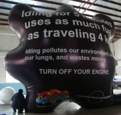 Dark Brown Custom Idling Pollutes Inflatable - Custom Inflatables Gallery Image