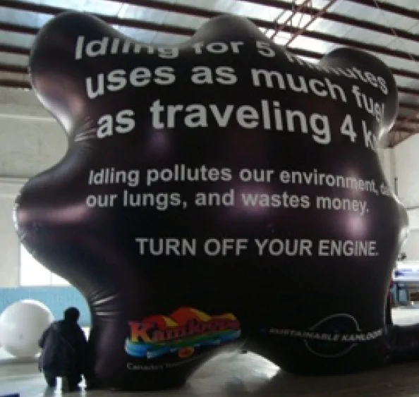 Dark Brown Custom Idling Pollutes Inflatable - Custom Inflatables Gallery Image