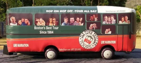 Green Red Custom Bostons Best Tour Inflatable - Custom Inflatables Gallery Image