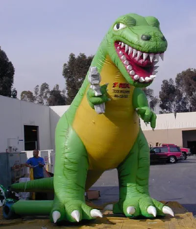 Green Yellow Custom Trex Inflatables - Custom Inflatables Gallery Image