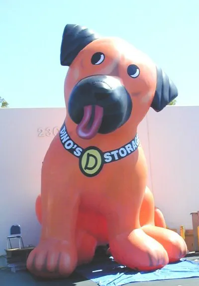 Orange Custom Dinos Storage Inflatables - Custom Inflatables Gallery Image