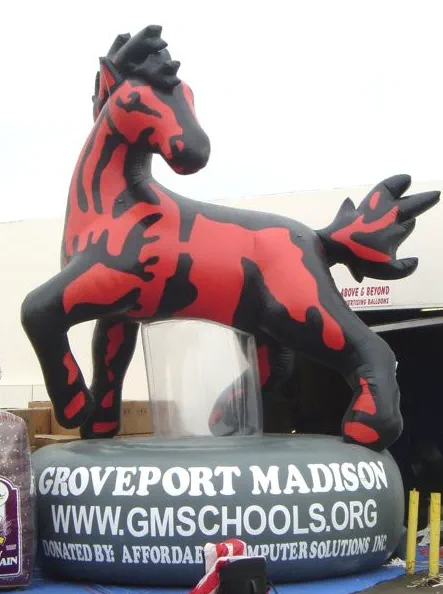 Red Black Custom Groveport Madison Inflatable - Custom Inflatables Gallery Image