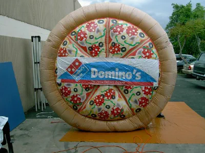 Red Black White Custom Dominos Inflatable - Custom Inflatables Gallery Image