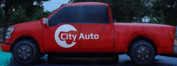 Red White Custom City Auto Inflatable - Custom Inflatables Gallery Image