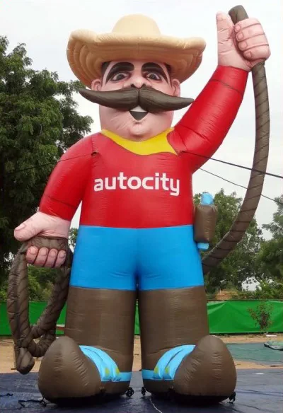 Red Yellow Blue Custom Autocity Inflatable - Custom Inflatables Gallery Image