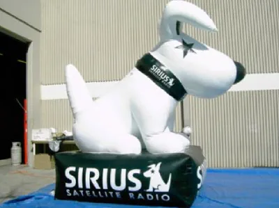 White Black Custom Sirius Satellite Radio Inflatables - Custom Inflatables Gallery Image