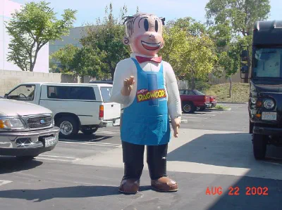 White Blue Black Brown Custom Dagwoods Inflatable - Custom Inflatables Gallery Image