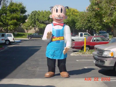 White Blue Black Custom Dagwoods Inflatable - Custom Inflatables Gallery Image