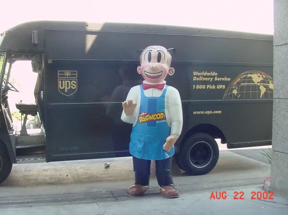White Blue Custom Dagwoods Inflatable - Custom Inflatables Gallery Image