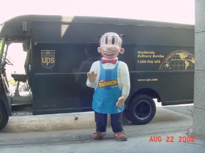 White Blue Custom Dagwoods Inflatable - Custom Inflatables Gallery Image
