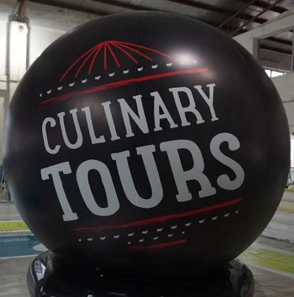Black Helium Culinary Tours Sphere - Helium Spheres Gallery Image