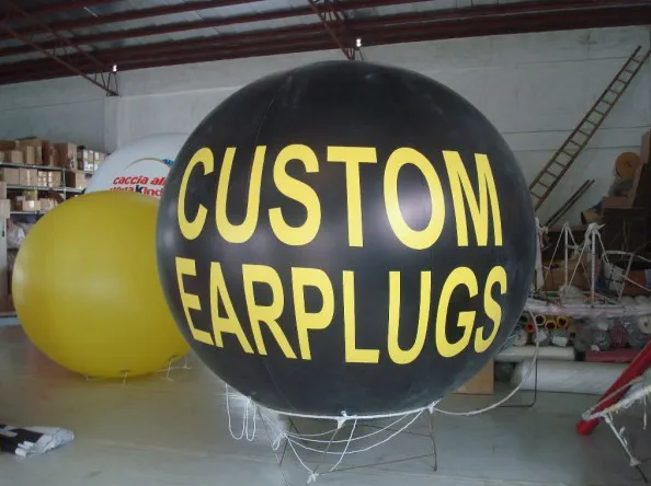Black Yellow Helium Custome Earplugs Sphere - Helium Spheres Gallery Image