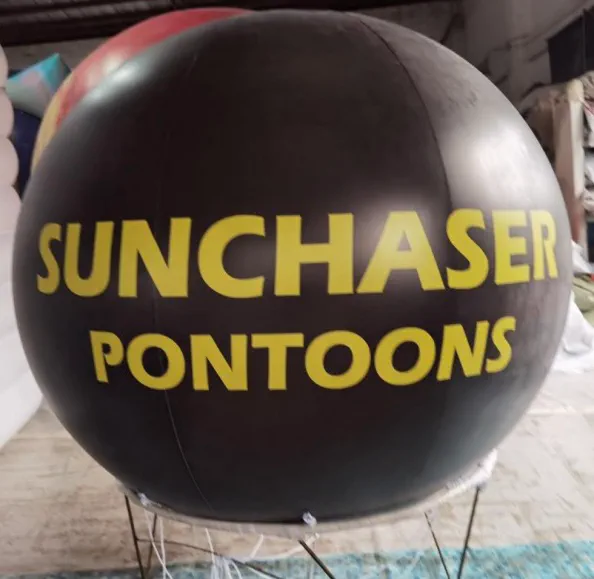 Black Yellow Helium Sunchaser Pontoons Sphere - Helium Spheres Gallery Image
