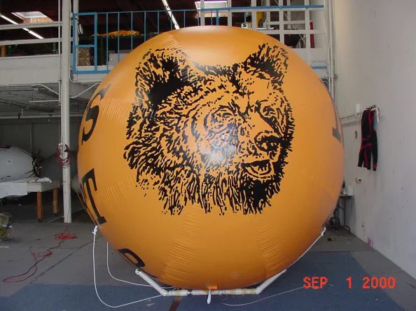 Orange Black Helium Sphere - Helium Spheres Gallery Image
