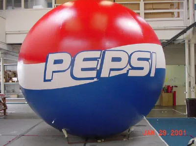 Red Blue Helium Pepsi Sphere - Helium Spheres Gallery Image
