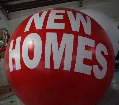 Red White Helium New Homes Sphere - Helium Spheres Gallery Image