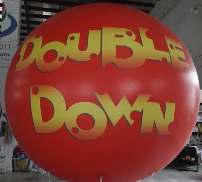 Red Yellow Helium Double Down Sphere - Helium Spheres Gallery Image