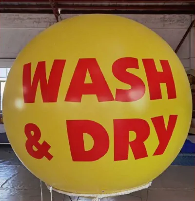 Red Yellow Helium Wash Dry Sphere - Helium Spheres Gallery Image