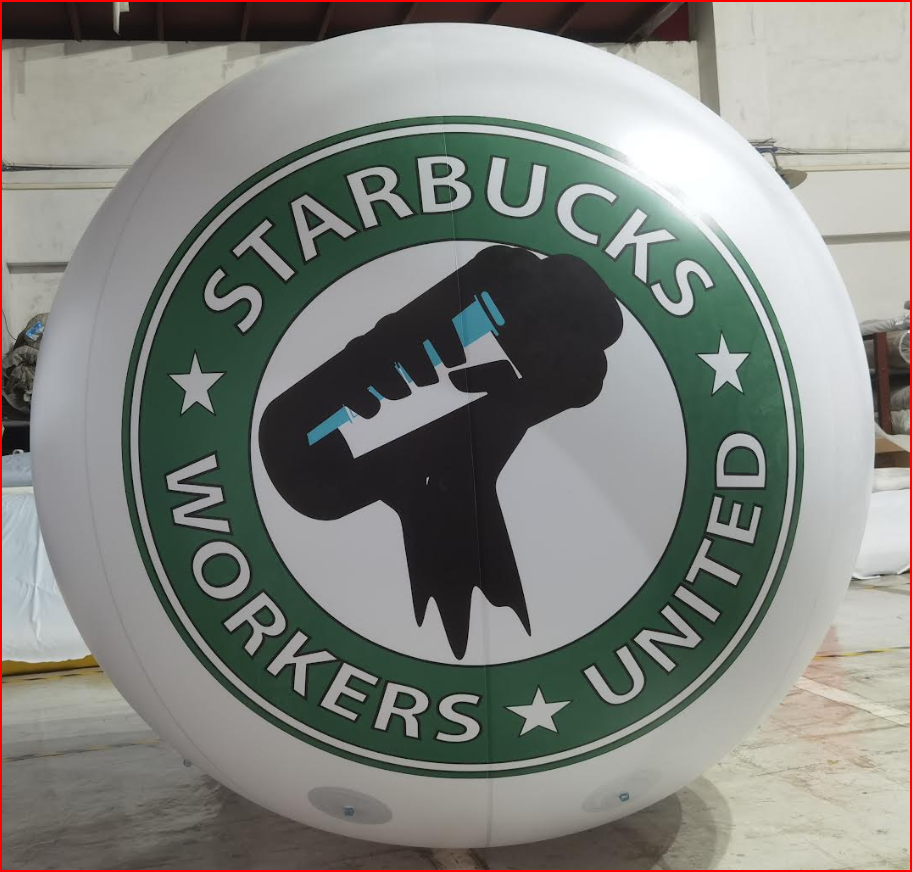 Starbucks Workers United Helium Sphere - Helium Spheres Gallery Image