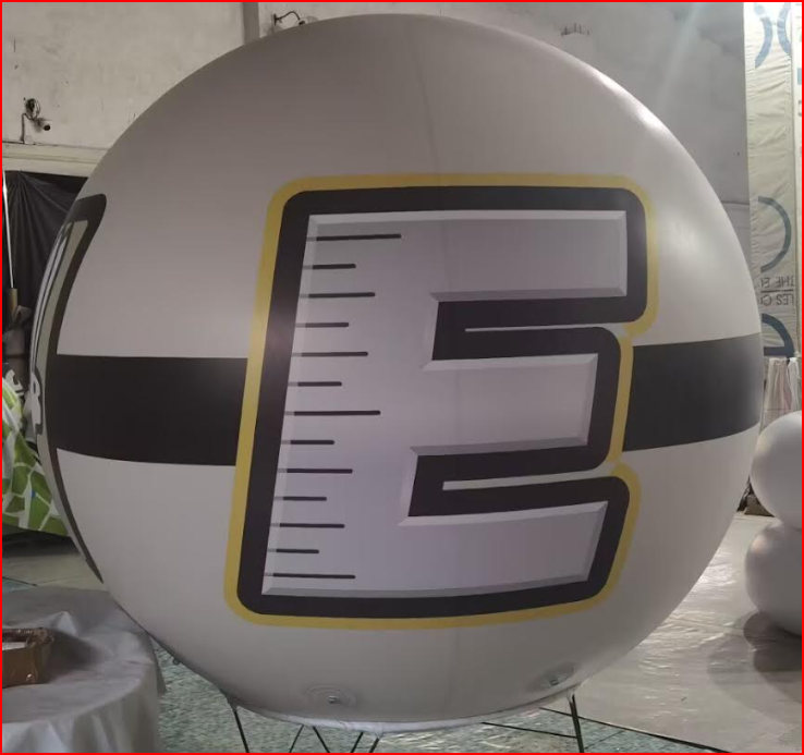 White and Black Branded Helium Sphere for Trade Show - Helium Spheres Gallery Image