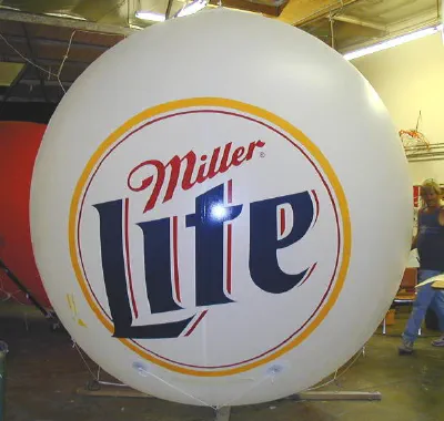 White Black Helium Miller Lite Sphere - Helium Spheres Gallery Image