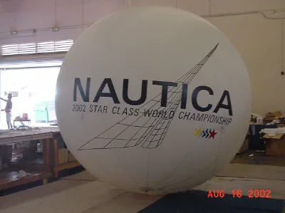 White Black Helium Nautica Sphere - Helium Spheres Gallery Image