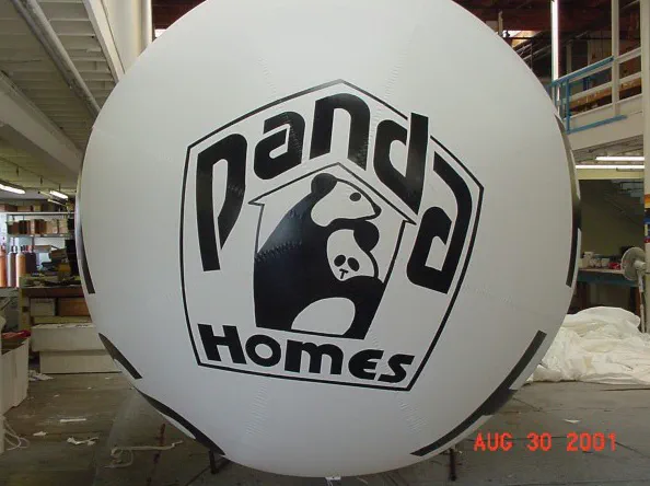 White Black Helium Panda Homes Sphere - Helium Spheres Gallery Image