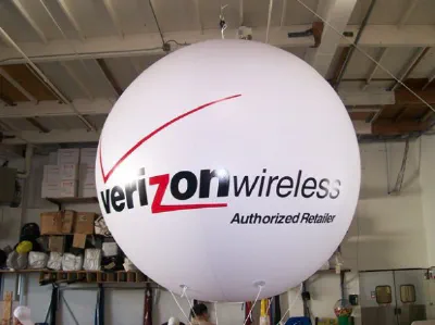 White Black Helium Verizon Wireless Sphere - Helium Spheres Gallery Image
