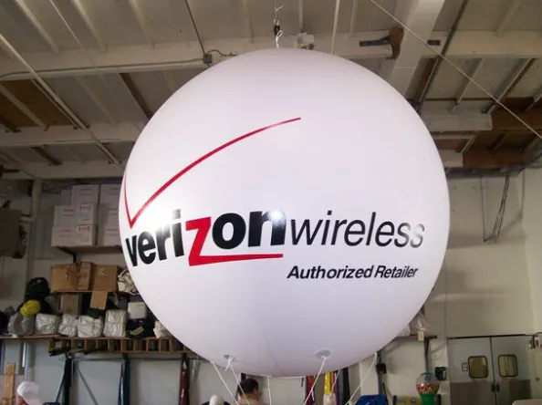 White Black Helium Verizon Wireless Sphere - Helium Spheres Gallery Image