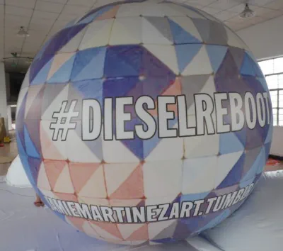 White Blue Helium Dieselreboot Sphere - Helium Spheres Gallery Image