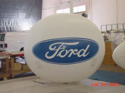White Blue Helium Ford Sphere - Helium Spheres Gallery Image