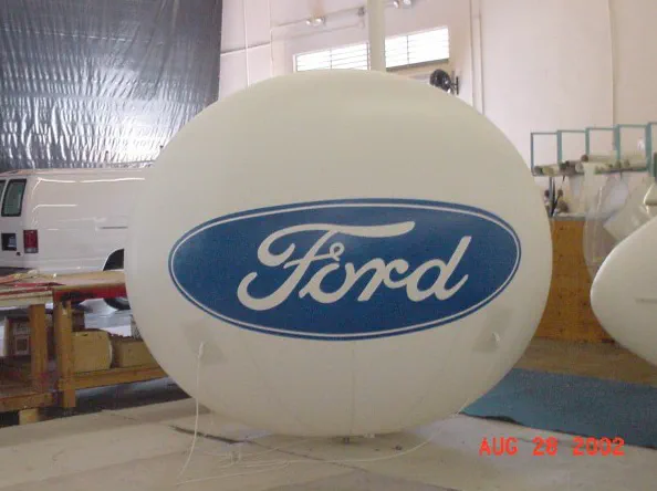 White Blue Helium Ford Sphere - Helium Spheres Gallery Image