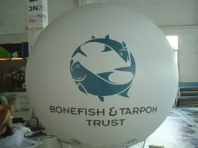 White Helium Bonefish Tarpon Trust Sphere - Helium Spheres Gallery Image