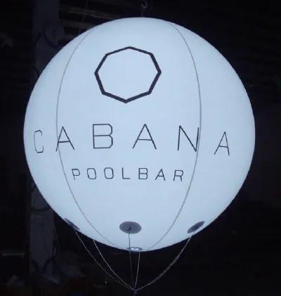 White Helium Canaba Poolbar Sphere - Helium Spheres Gallery Image