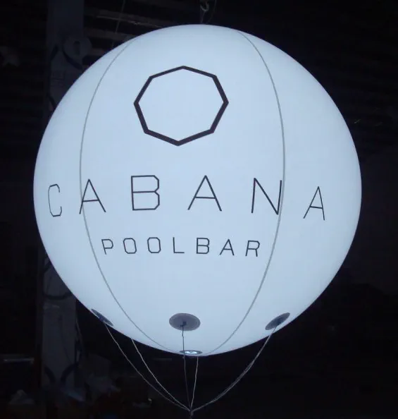 White Helium Canaba Poolbar Sphere - Helium Spheres Gallery Image