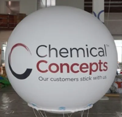 White Helium Chemical Concepts Sphere - Helium Spheres Gallery Image