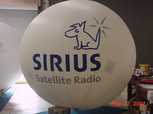 White Helium Sirius Satellite Radio Sphere - Helium Spheres Gallery Image