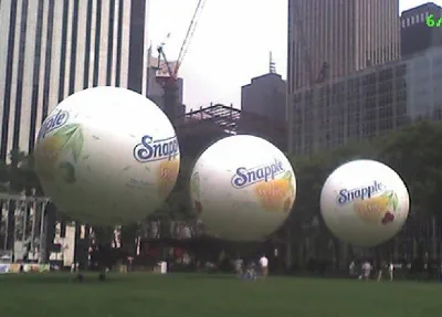 White Helium Snapple Sphere - Helium Spheres Gallery Image