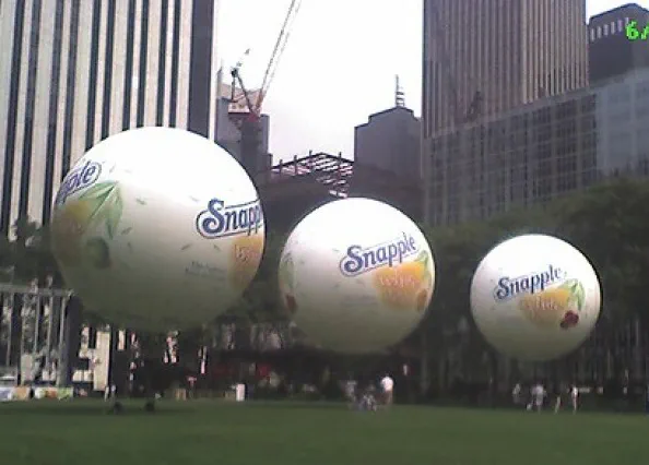 White Helium Snapple Sphere - Helium Spheres Gallery Image